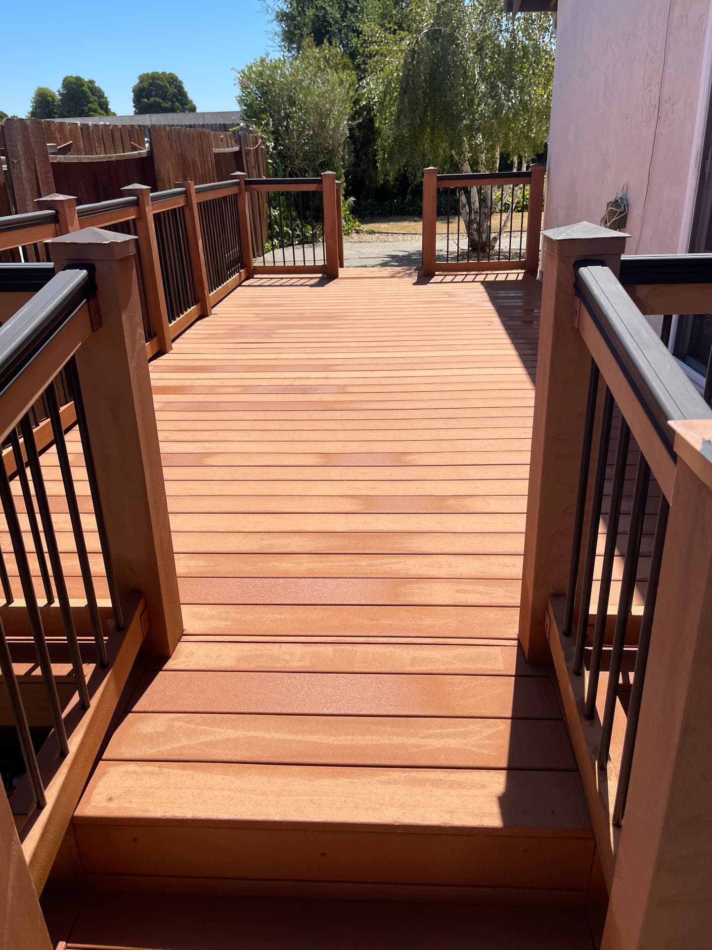 Deck Pressure Washing after CAMTERRA service